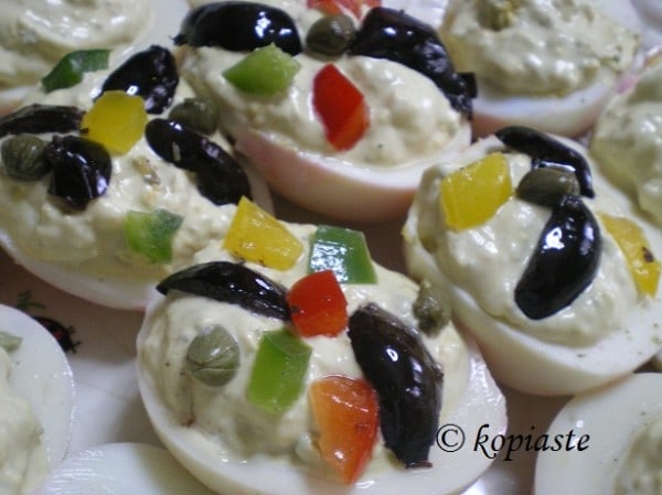 Filled eggs