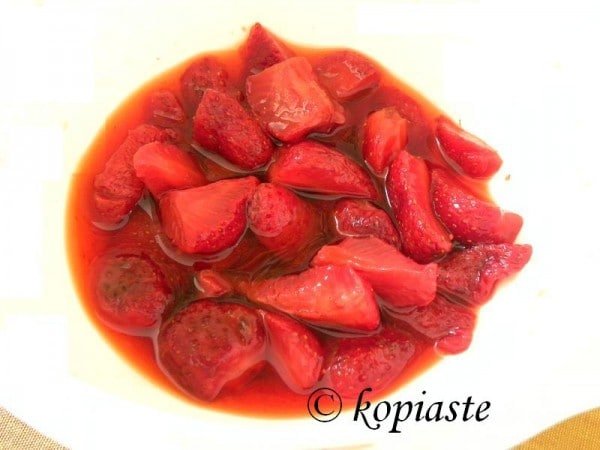 Marinated strawberries