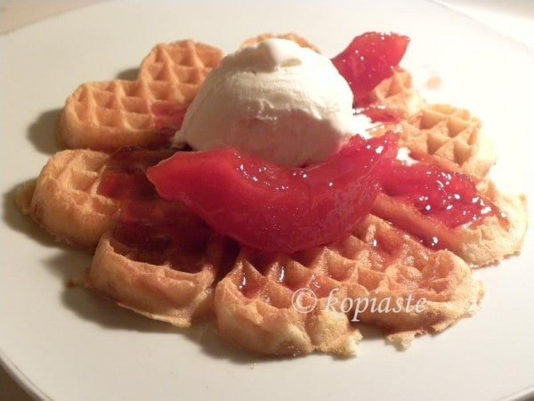 Recipes for flavored waffles