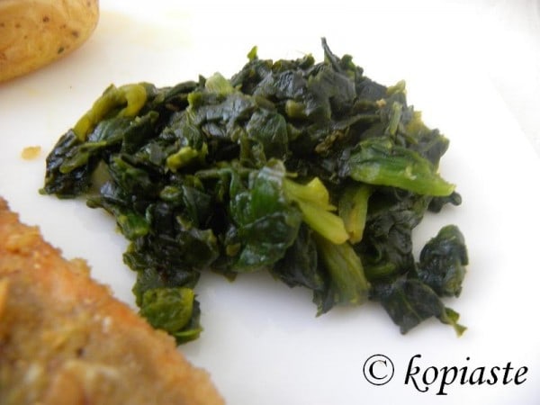 Orange Garlic Spinach
