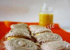 Macarons with Orange Curd marked