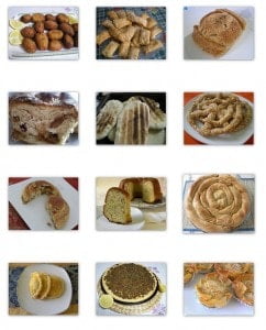 Collage bread, pies, snacks